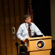 James Garvin, NASA GSFC's Chief Scientist, giving a speech